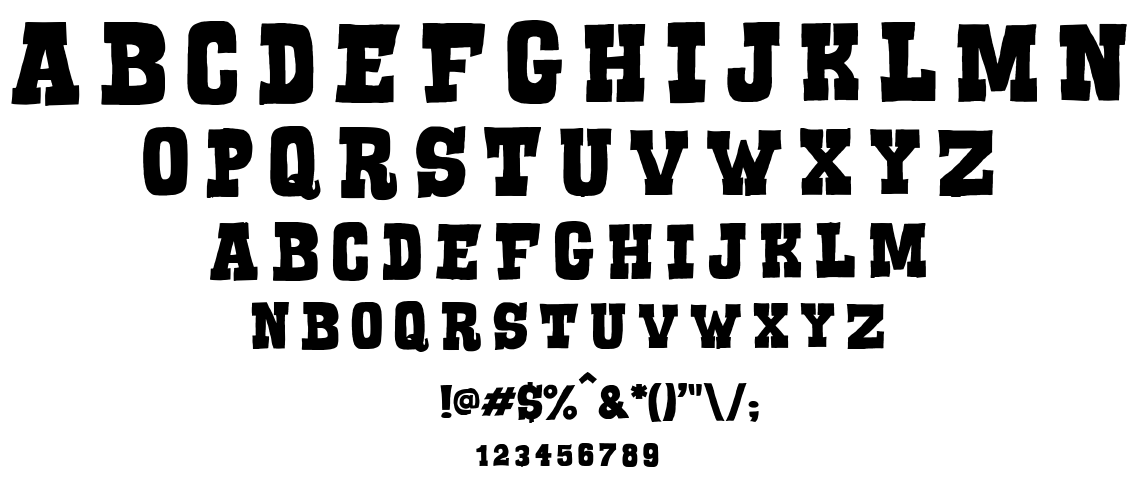 Serif of nottingham font